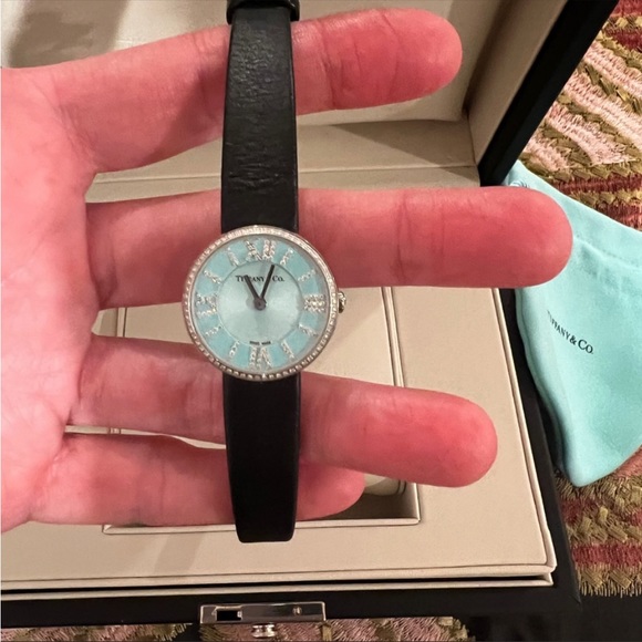 π Tiffany & Co Diamond Watch in signature Blue π - Picture 10 of 13